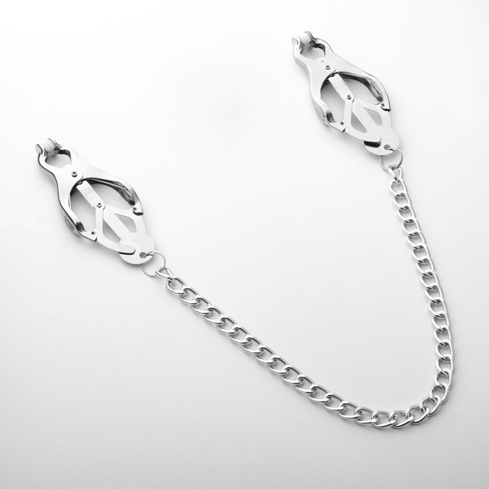 Зажимы для сосков с перьями на цепочке Concorde Sweet Caress, черные 5700710010 - Concorde - Зажимы для сосков - Купить