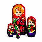 сувенирные матрёшки 4 кукол народных промыслов России