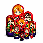 сувенирные матрёшки 9 кукол народных промыслов России