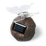 Садовый светильник на солнечной батарее Butterfly on rock, серия Special