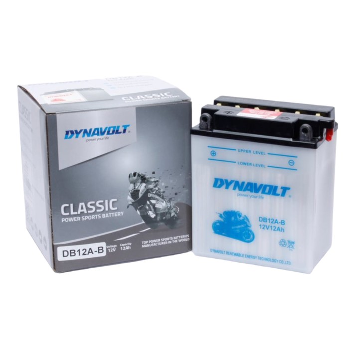 Аккумулятор Dynavolt DB12A-B, 12V, DRY, прямая