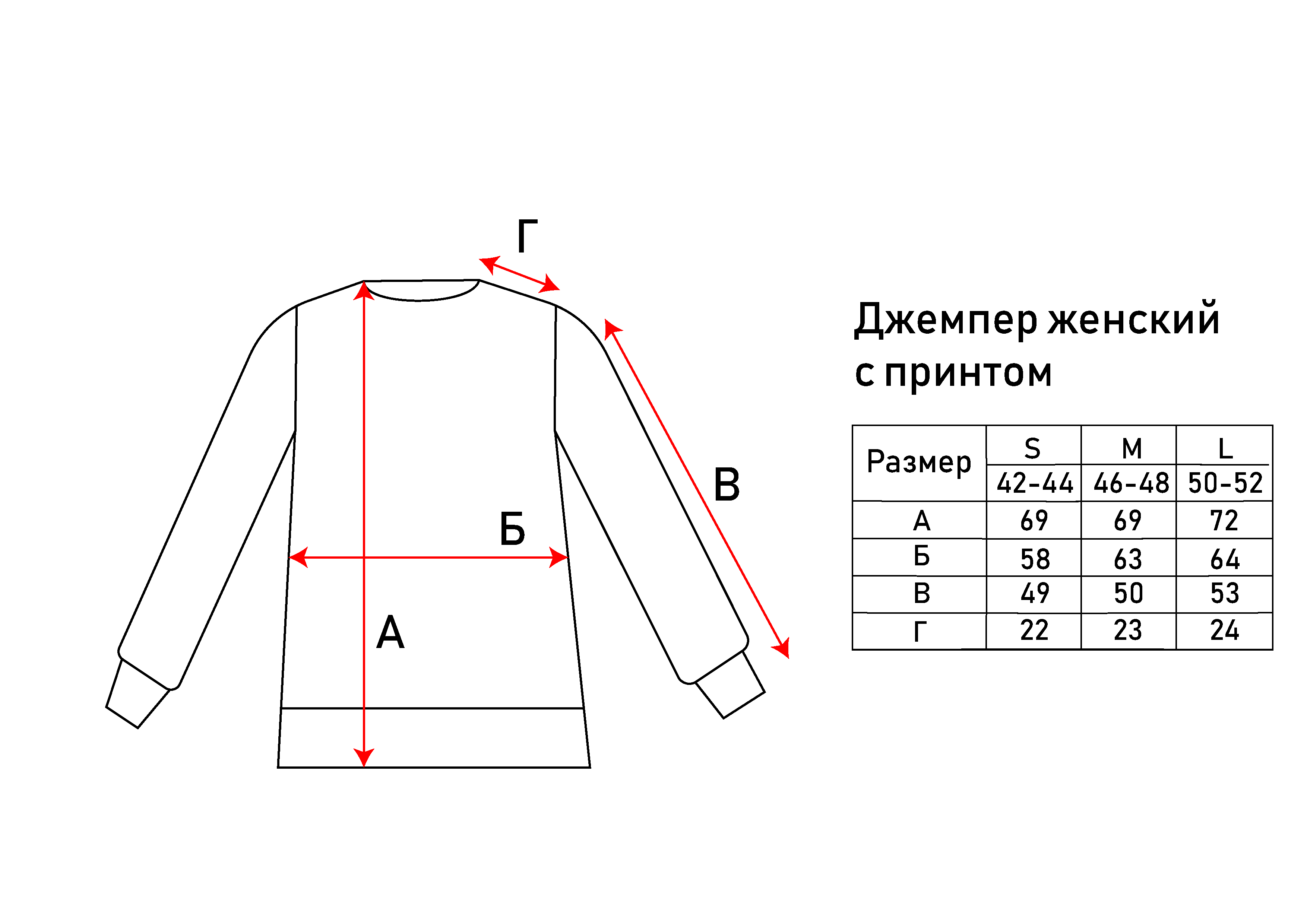 Размеры джемперов. Женский свитер таблица размеров купить.