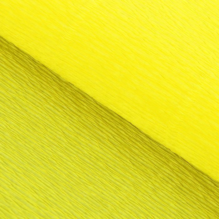 Бумага для упаковки и поделок, Cartotecnica Rossi, гофрированная, желтая, лимонная, однотонная, двусторонняя, рулон 1 шт., 0,5 х 2,5 м - фото 123592