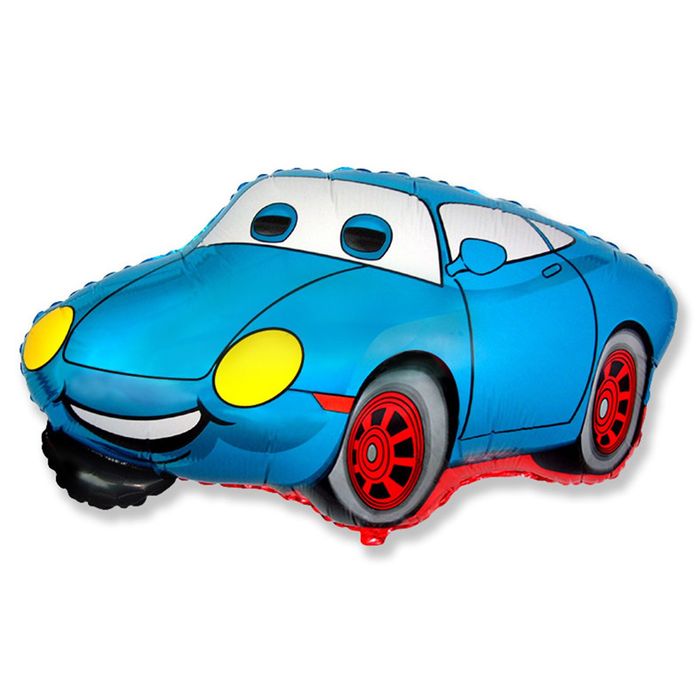 Шар фольгированный 30" «Машина тачка», цвет голубой - фото 125459