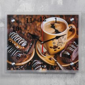 Часы настенные, серия: Кухня, "Кофе с пирожным", 20х25  см, микс в Донецке
