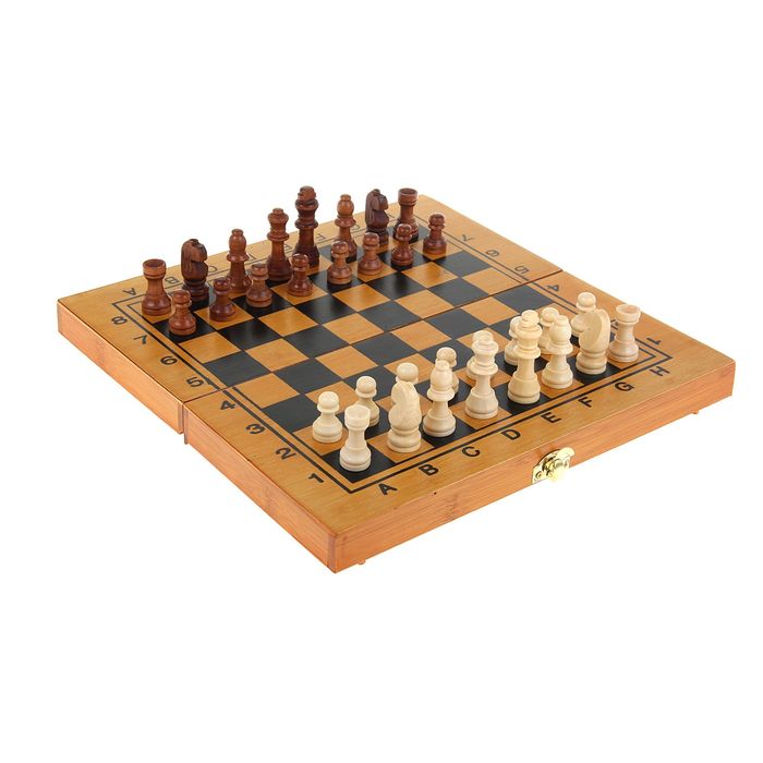 Игра настольная 3 в 1: нарды, шахматы, шашки, поле 39 × 39 см