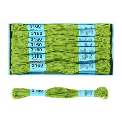 нитки мулине зеленые