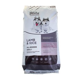 Сухой корм Blitz Lamb&Rice Adult для собак, 15 кг.