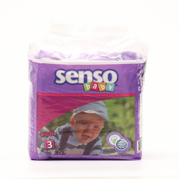 Подгузники «Senso baby» Midi, 4-9 кг, 22 шт/уп