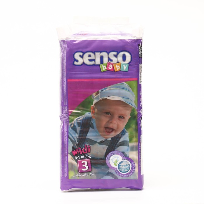 Подгузники «Senso baby» Midi, 4-9 кг, 44 шт/уп