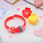 Комплект детский "Выбражулька" 3 предмета: 2 крабика, браслет, сердечко, цвет МИКС - фото 6865309