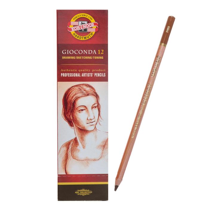 Сепия Koh-I-Noor GIOCONDA 8803 в карандаше коричневая, светлая, лаковый корпус