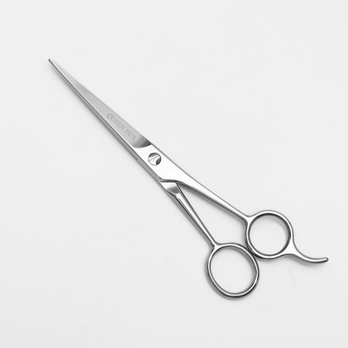 Ножницы парикмахерские с упором, лезвие — 6,5 см, цвет серебряный