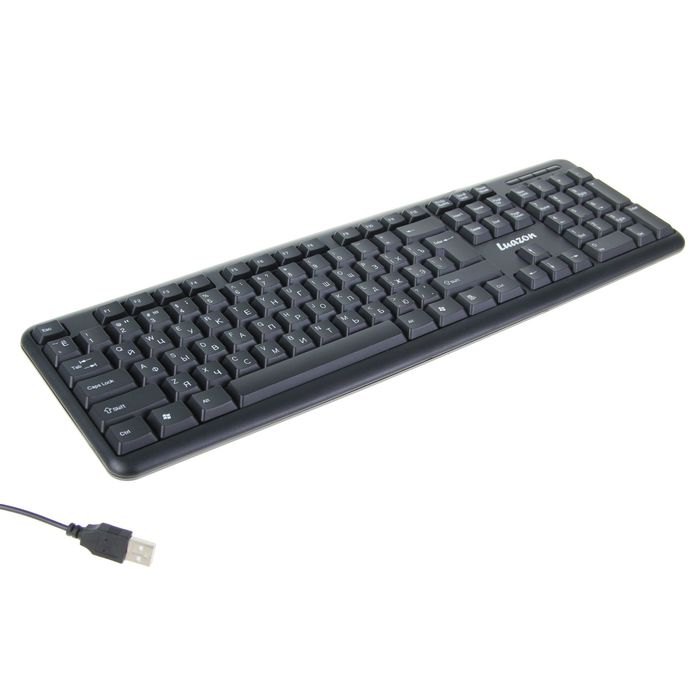Клавиатура LuazON K-003, классическая, USB, провод 1.2 м, с цифровым блоком, чёрная