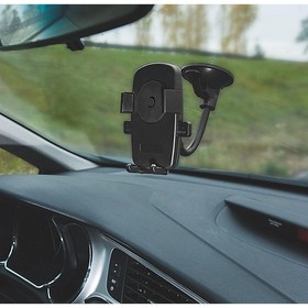 Держатель телефона на гибкой штанге, раздвижной 5.5 - 8.5 см, цвет черный 1230359