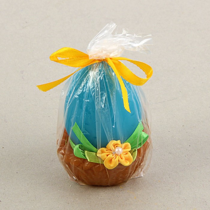 Декоративная свеча "Яйцо в корзинке", МИКС - фото 797689360