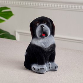 Копилка "Собака Бетховен", флок, чёрная, 18 см в Донецке