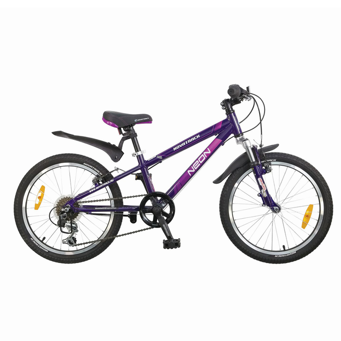 Велосипед 20&quot; Novatrack NEON, 2017, 6 ск., цвет фиолетовый