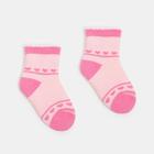 Носки детские махровые, цвет светло-розовый, размер 11-12 - фото 132140
