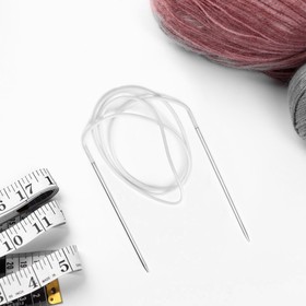 Спицы для вязания, круговые, с пластиковой леской, d = 2,8 мм, 100 см