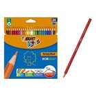 Цветные карандаши 24 цвета, детские, шестигранные, ударопрочные, BIC Kids Evolution - фото 8288656