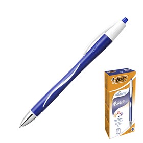 Ручка шариковая, автоматическая, чернила синие, 0.7 мм, тонкое письмо, резиновый упор, BIC Atlantis Exact