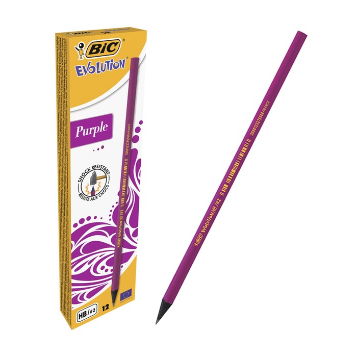 Карандаш чернографитный BIC HB Evolution Miss пластиковый 901737