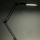 Светильник настольный на струбцине ДЕЛЬТА с АПП (2G7, КЛЛ, 11 Вт, 220 В) Серебро-сиреневый - фото 2307503