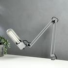 Светильник настольный на струбцине ДЕЛЬТА с АПП (2G7, КЛЛ, 11 Вт, 220 В) Серебро - фото 2307524