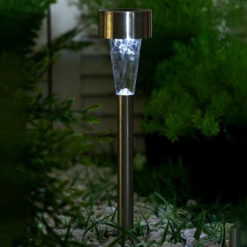 Фонарь садовый на солнечной батарее "Трапеция" 38 см, d - 5,3 см, 1 led, металл
