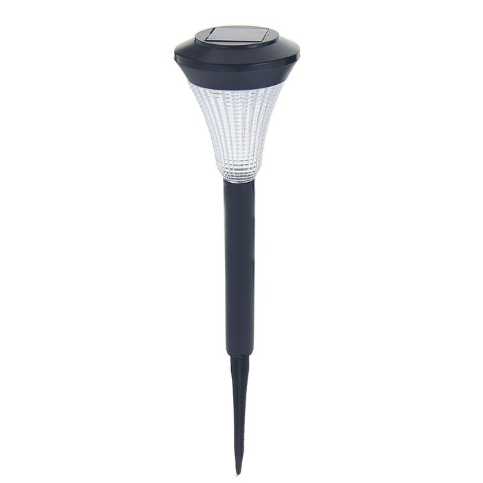 Фонарь садовый на солнечной батарее "Конус" 31,5 см, d-7 см, 1 led, пластик