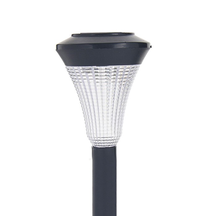 Фонарь садовый на солнечной батарее "Конус" 31,5 см, d-7 см, 1 led, пластик