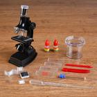 Microscope, 100x, 300X, 600h, 900х, tools, jar for samples, 24 × 27 cm