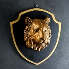 Панно "Голова тигра" бронза, щит черный 40см Панно "Голова тигра" бронза, щит черный 40см