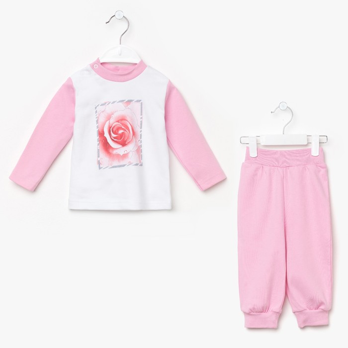 Пижама для девочки &quot;Роза&quot;, рост 104 см (56), цвет розовый 16163