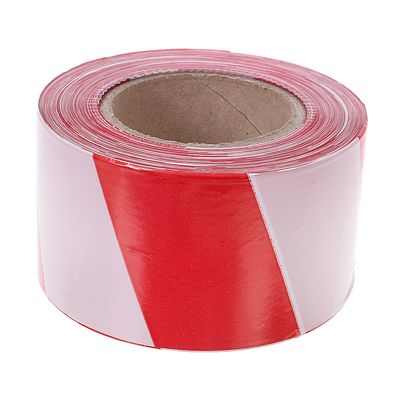The fencing tape, red-white,width 7.5 cm, 250 m