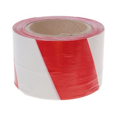 The fencing tape, red-white, width 7.5 cm, 100 m