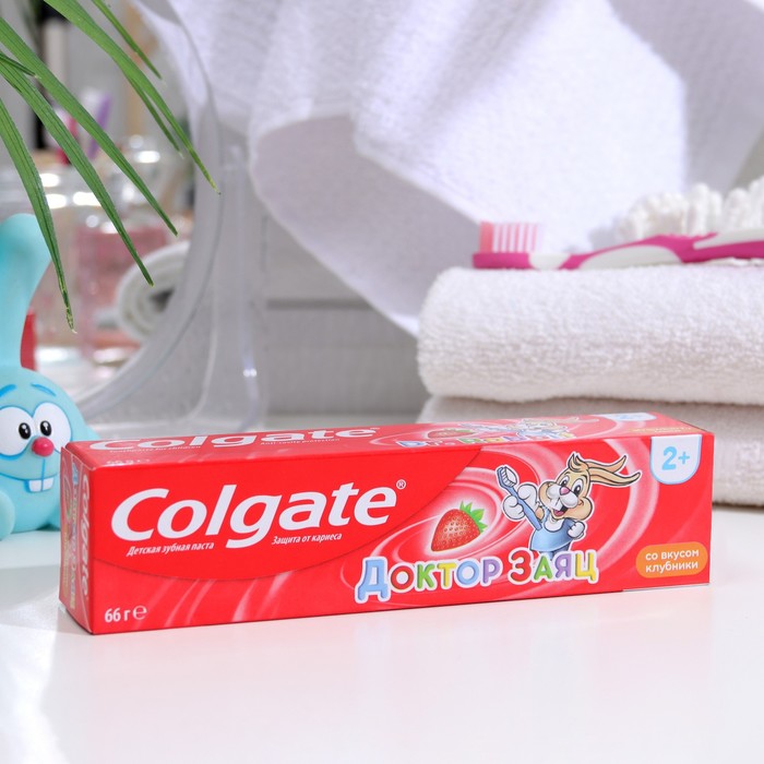 Зубная паста Colgate «Доктор Заяц», со вкусом клубники, 50 мл