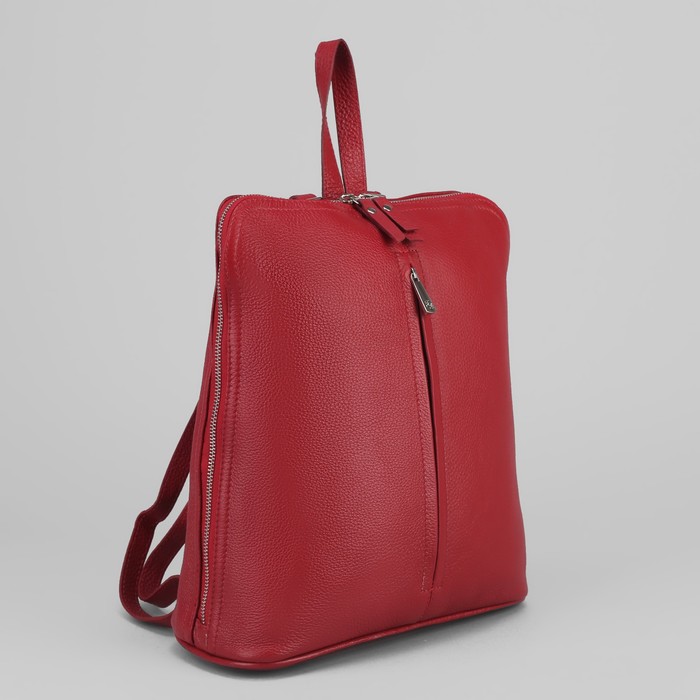 Рюкзак молодёжный на молнии, 2 отдела, наружный карман, бордовый