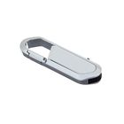Флешка USB2.0, 8 Гб, карабин, под УФ-печать/лазерную гравировку/тампопечать,белая