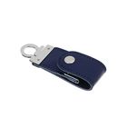 Флешка USB2.0, 8 Гб, экокожа, под УФ-печать/лазерную гравировку/тампопечать, синяя