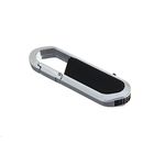 Флешка USB2.0, 8 Гб, карабин, под УФ-печать/лазерную гравировку/тампопечать, чёрная