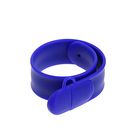 Флешка USB2.0, 8 Гб, браслет, в основе пластина из стали, под шелкографию, синяя
