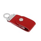 Флешка USB2.0, 8 Гб, экокожа, под УФ-печать/лазерную гравировку/тампопечать, красная