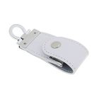 Флешка USB2.0, 8 Гб, экокожа, под УФ-печать/лазерную гравировку/тампопечать, белая