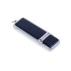 Флешка USB2.0, 8 Гб, алюминий, под УФ-печать/лазерную гравировку/тампопечать, синяя кожа