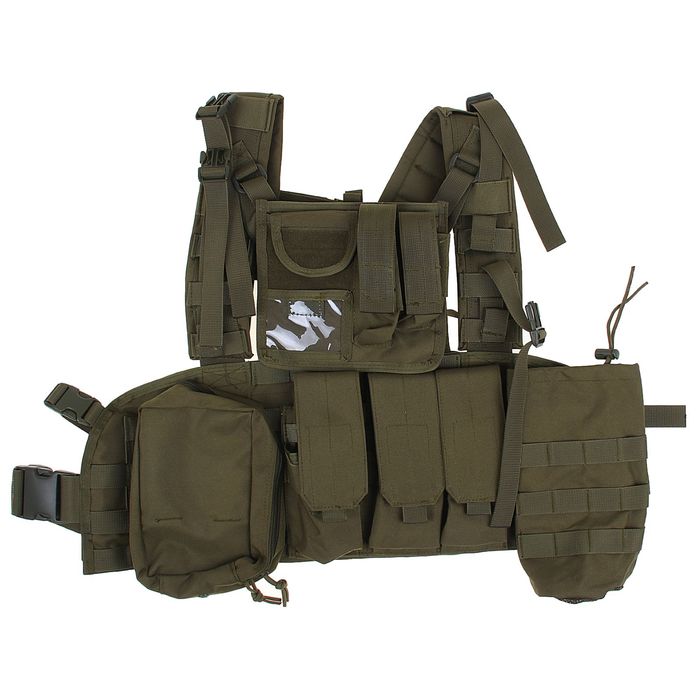 Жилет разгрузочный KINGRIN Tactical vest with accessory (OD) VE-17-OD