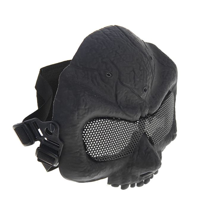 Маска для страйкбола KINGRIN Desert army group mask V5-Round mesh (Black) MA-56-BK