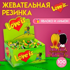 Жевательная резинка Love is "Яблоко и лимон", 4,2 г