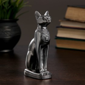 Фигура "Кошка египетская" 13см металлик